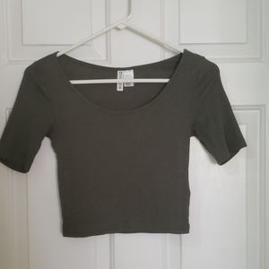 Military Green Crop Top